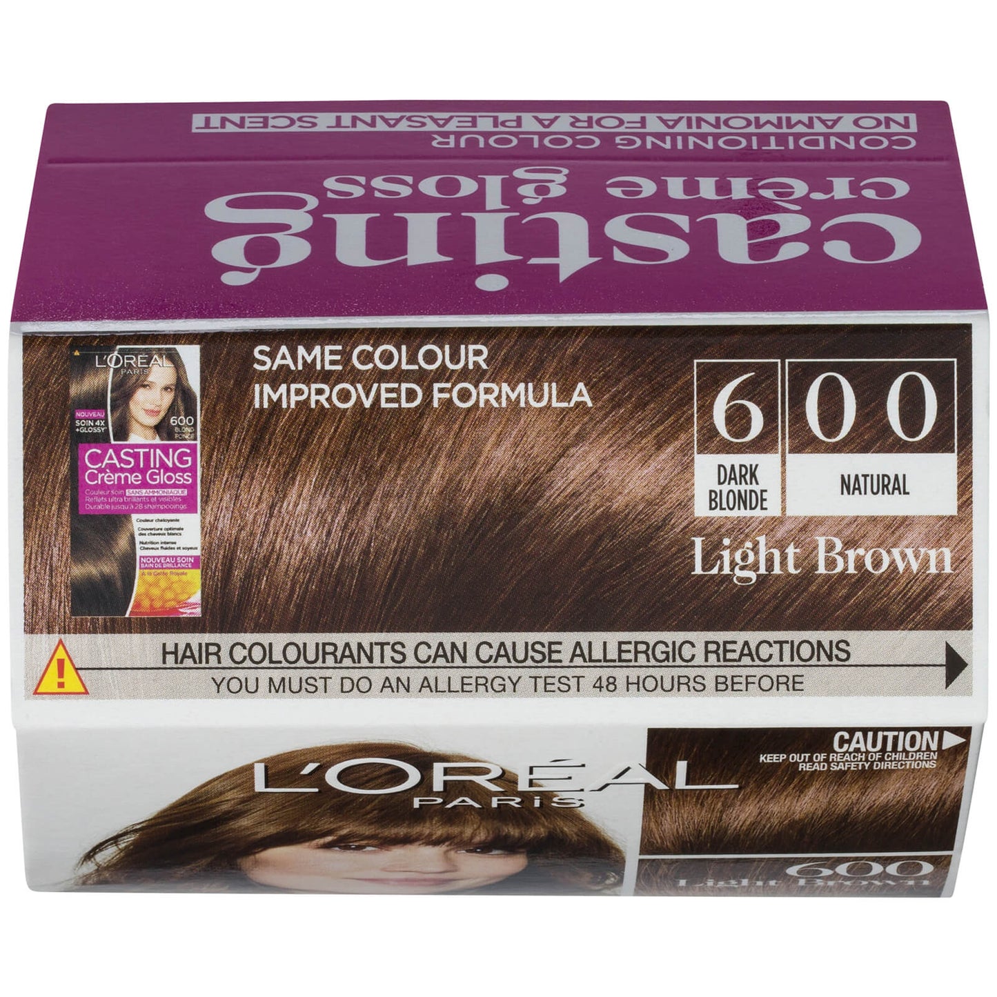 L'Oréal Paris Casting Creme Gloss Semi-Permanent Hair Colour - Light Brown 600