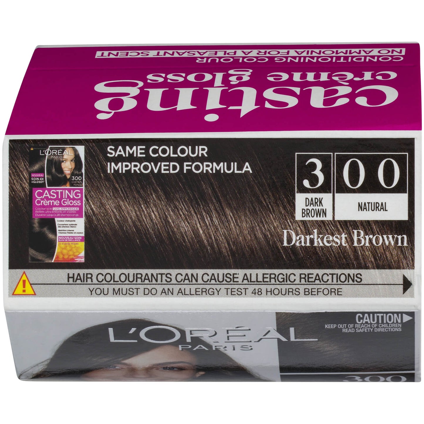 L'Oréal Paris Casting Creme Gloss Semi-Permanent Hair Colour - Darkest Brown 300