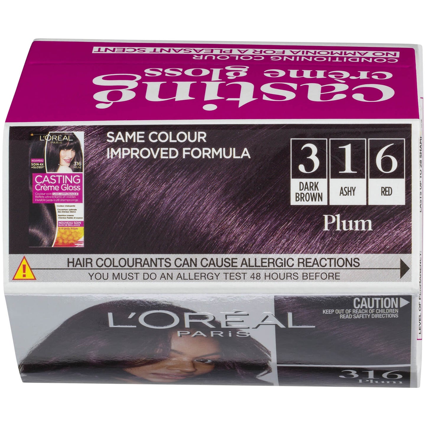 L'Oréal Paris Casting Creme Gloss Semi-Permanent Hair Colour - Plum 316