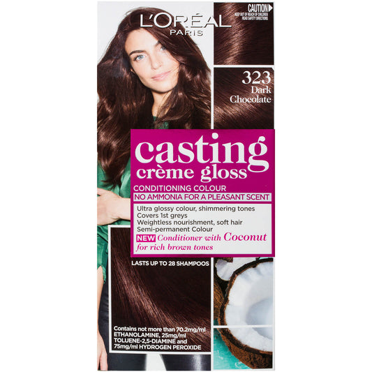 L'Oréal Paris Casting Creme Gloss Semi-Permanent Hair Colour - Dark Chocolate 323