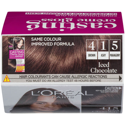 L'Oréal Paris Casting Creme Gloss Semi-Permanent Hair Colour - Iced Chocolate 415