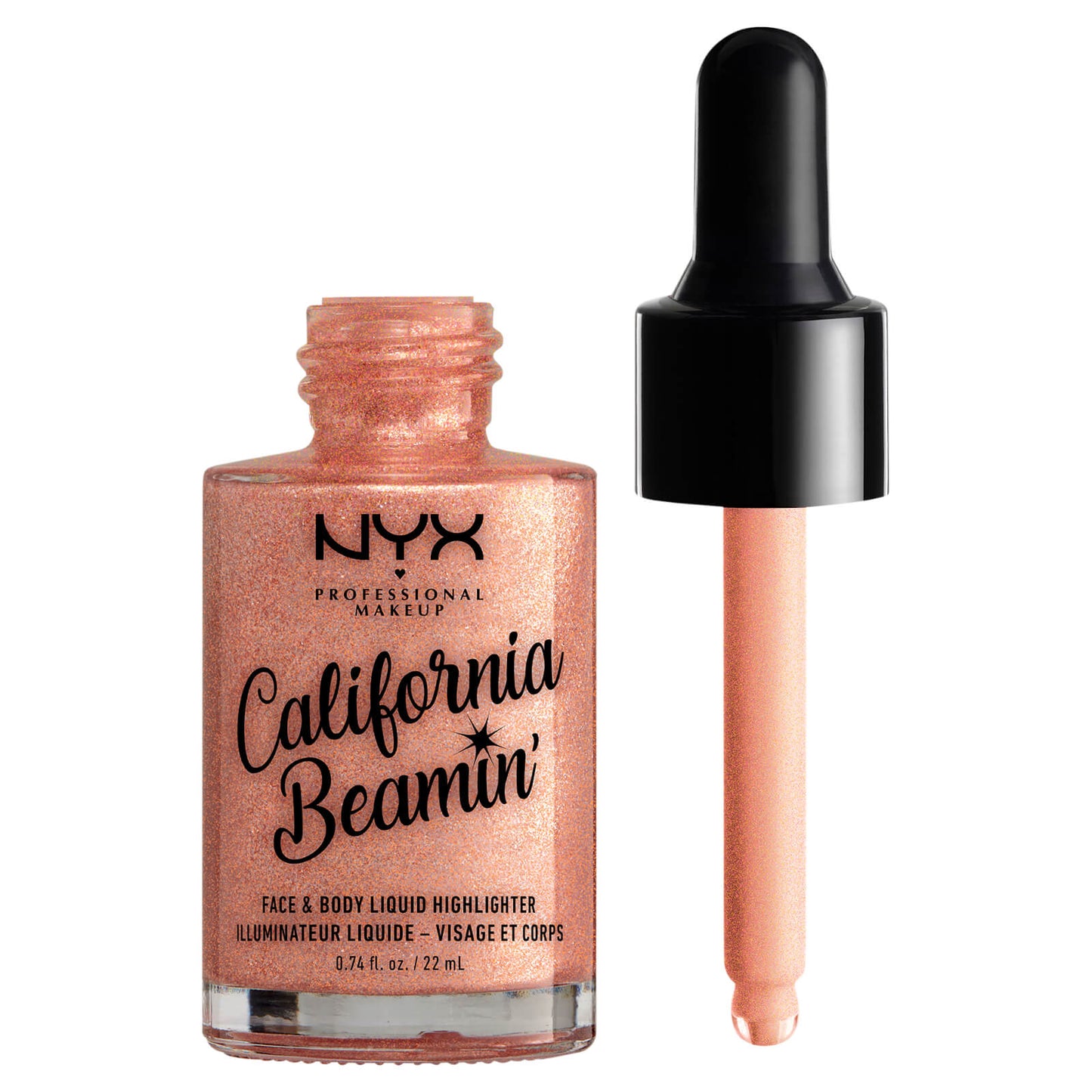 NYX Professional Makeup California Beaming Face and Body Liquid Highlighter 22ml (Various Shades)