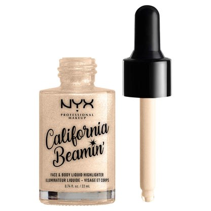 NYX Professional Makeup California Beaming Face and Body Liquid Highlighter 22ml (Various Shades)