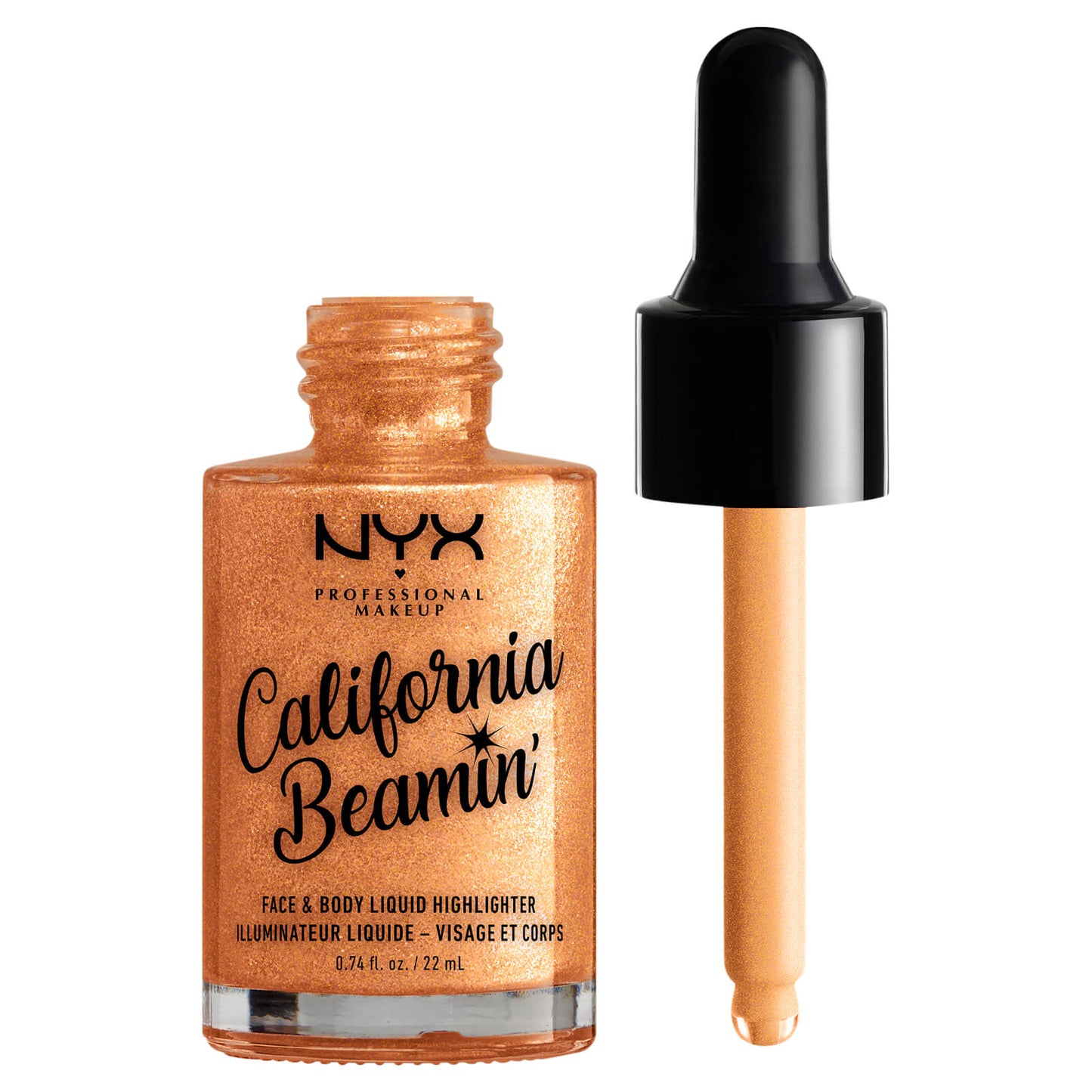 NYX Professional Makeup California Beaming Face and Body Liquid Highlighter 22ml (Various Shades)