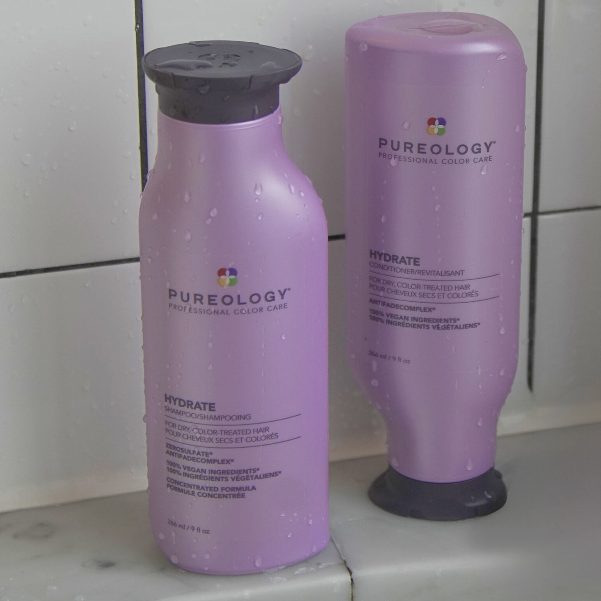 Pureology Hydrate Shampoo and Conditioner Moisturising Bundle for Dry Hair, Sulphate Free for a Gentle Cleanse