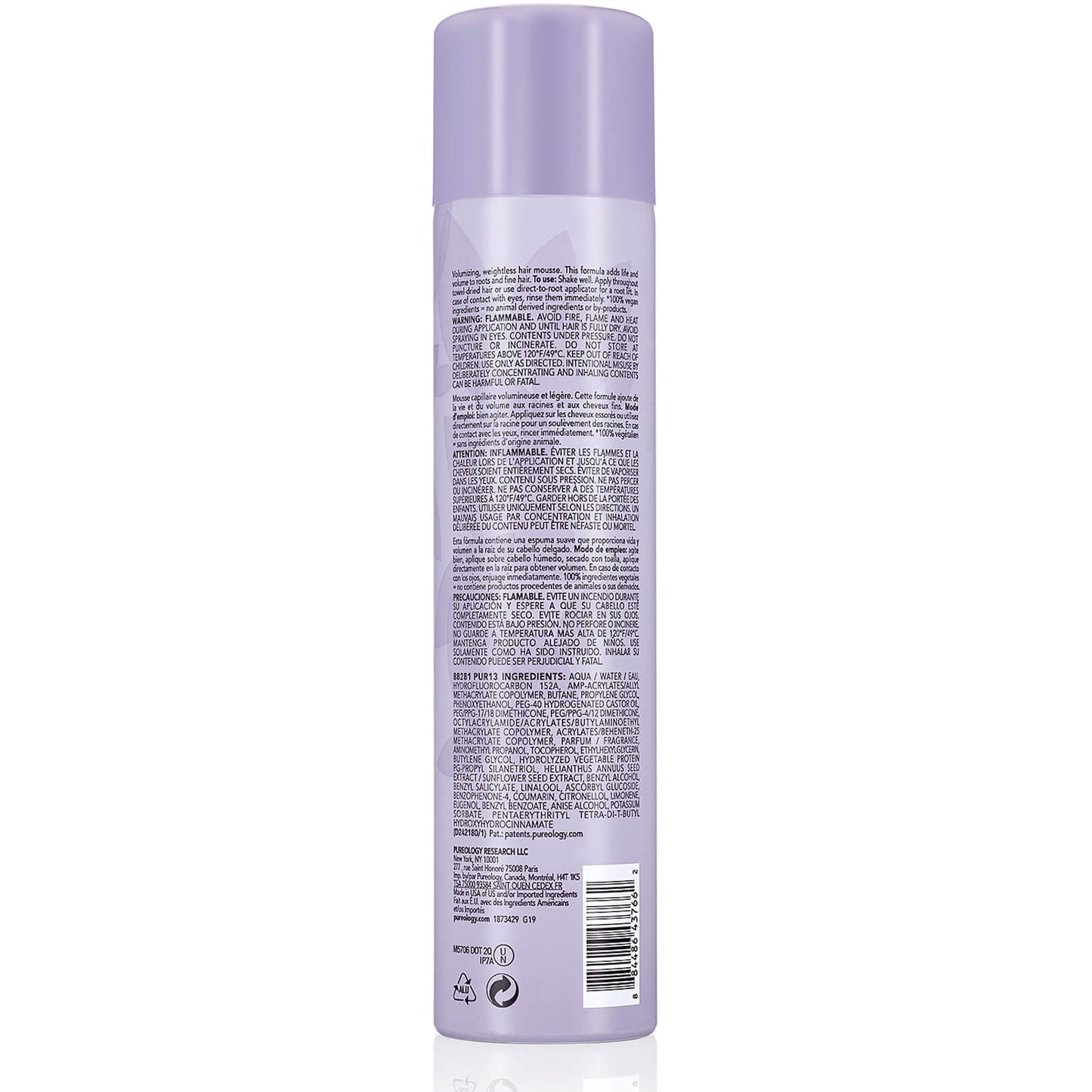 Pureology Style and Protect on the Rise Root Lifting Mousse 294g