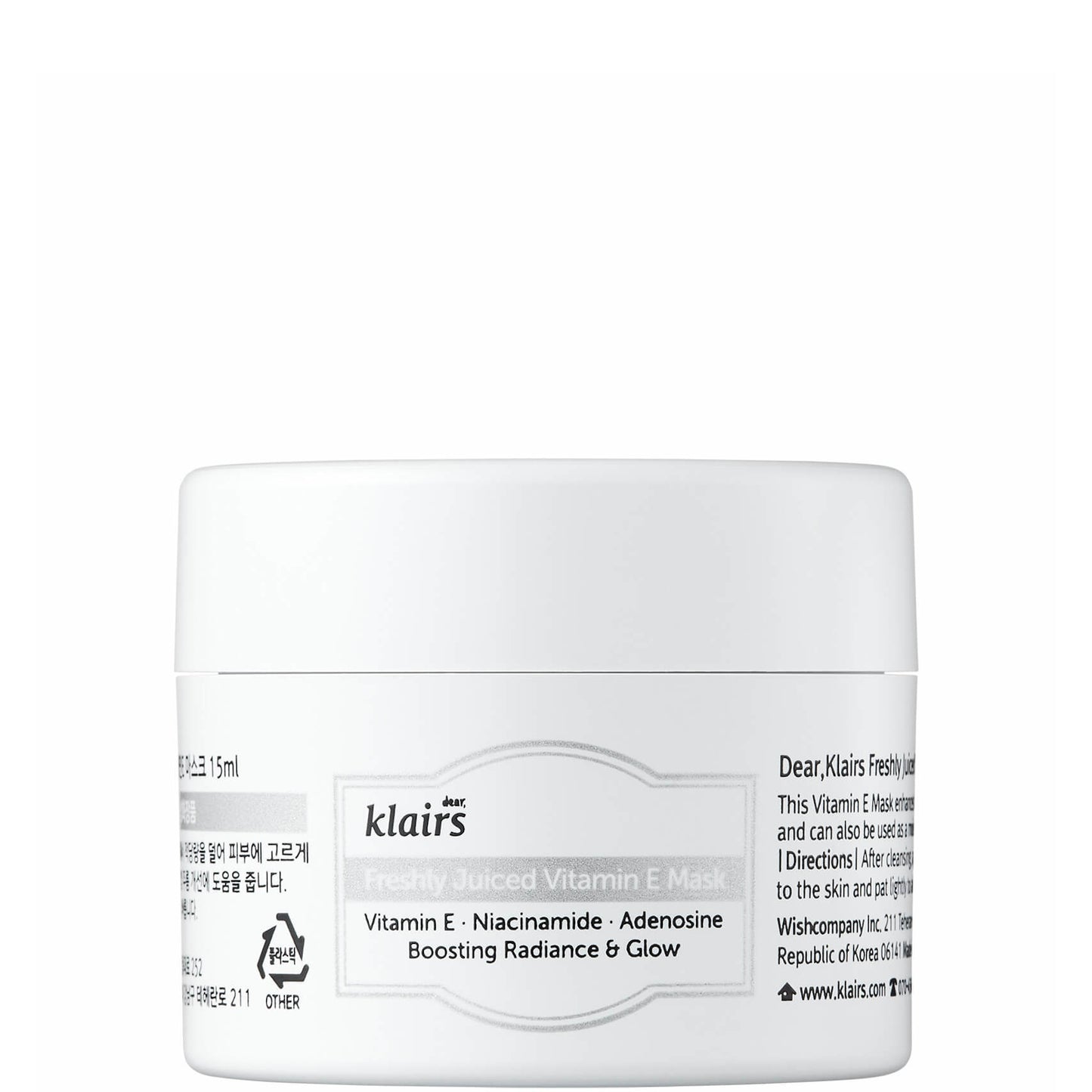 Dear, Klairs Freshly Juiced Vitamin E Mask 15ml