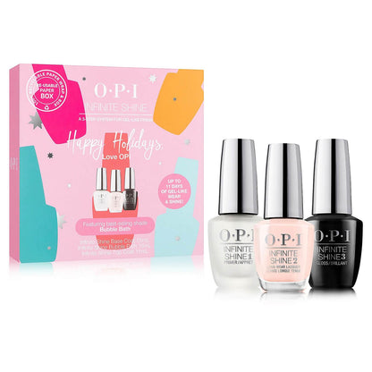 OPI Infinite Shine Bubble Bath Nail Varnish Trio 3 x 15ml