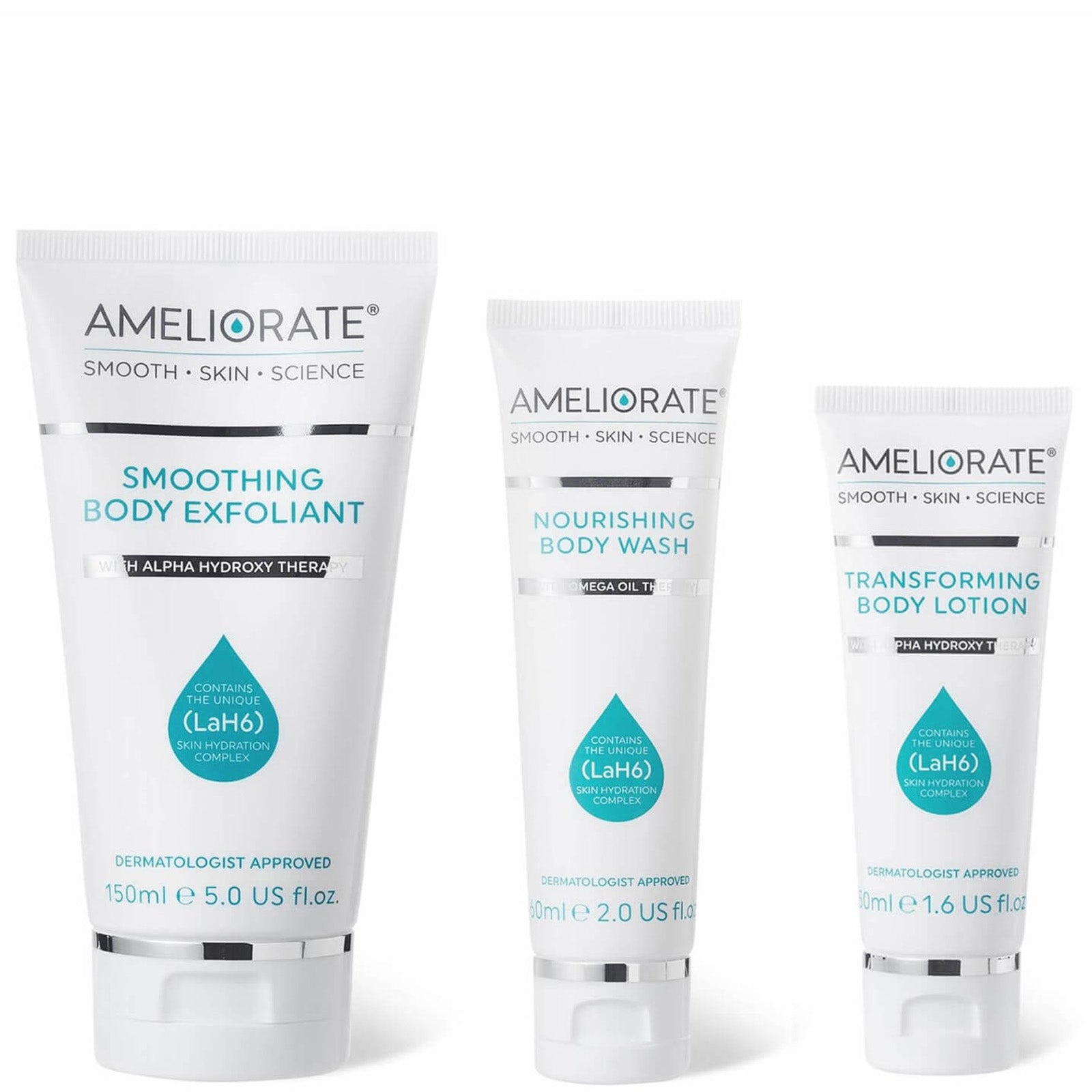 AMELIORATE Smoothing Body Exfoliant and More Trio