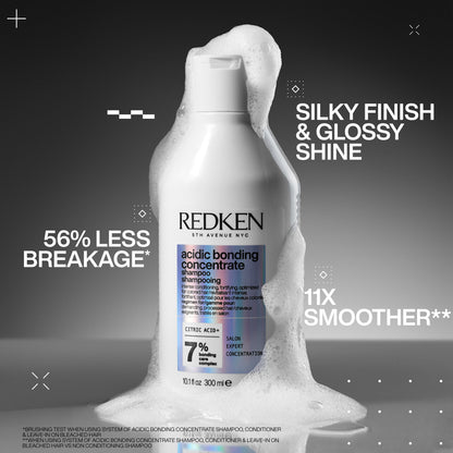 Redken Acidic Bonding Concentrate Bond Repair Sulphate Free Shampoo for Gentle Cleansing 300ml