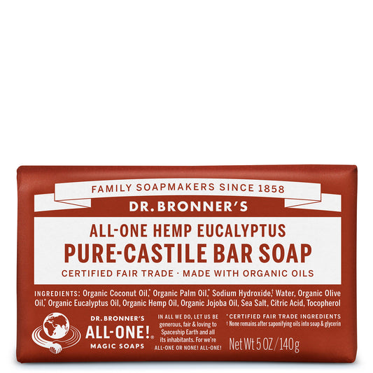 Dr. Bronner's Pure Castile Bar Soap - Eucalyptus 140g