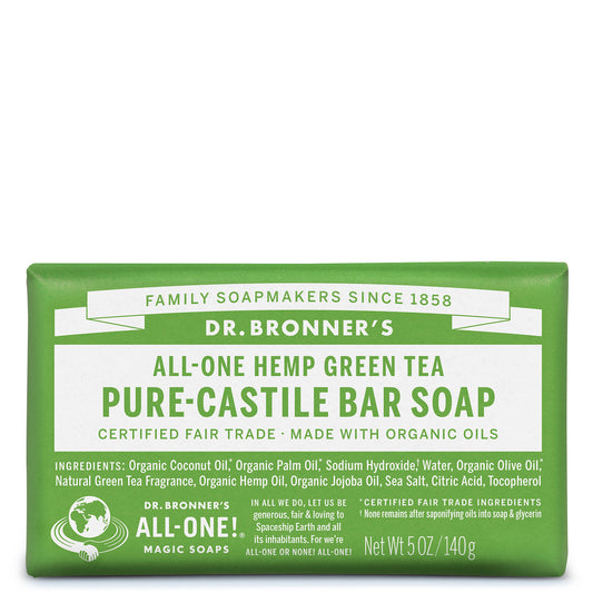 Dr. Bronner's Pure Castile Bar Soap - Green Tea 140g