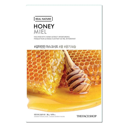 THE FACE SHOP Real Nature Sheet Mask - Honey (Pack of 5)