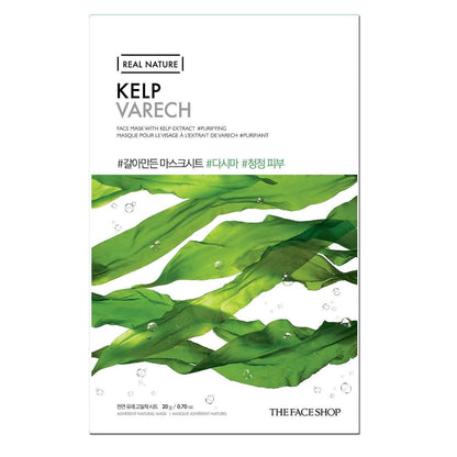 THE FACE SHOP Real Nature Sheet Mask - Kelp (Pack of 5)