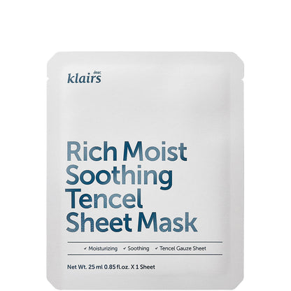 Dear, Klairs Rich Moist Soothing Tencel Sheet Mask (Pack of 5)