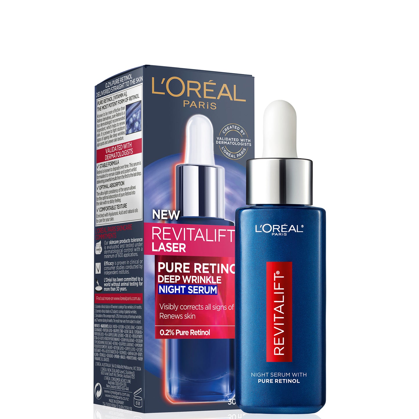 L'Oreal Paris Revitalift Laser Pure Retinol Deep Wrinkle Night Serum 30ml