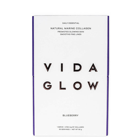 Vida Glow Natural Marine Collagen Supplement - Blueberry 90g