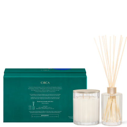 CIRCA Christmas Jasmine and Magnolia Candle Diffuser Gift Set