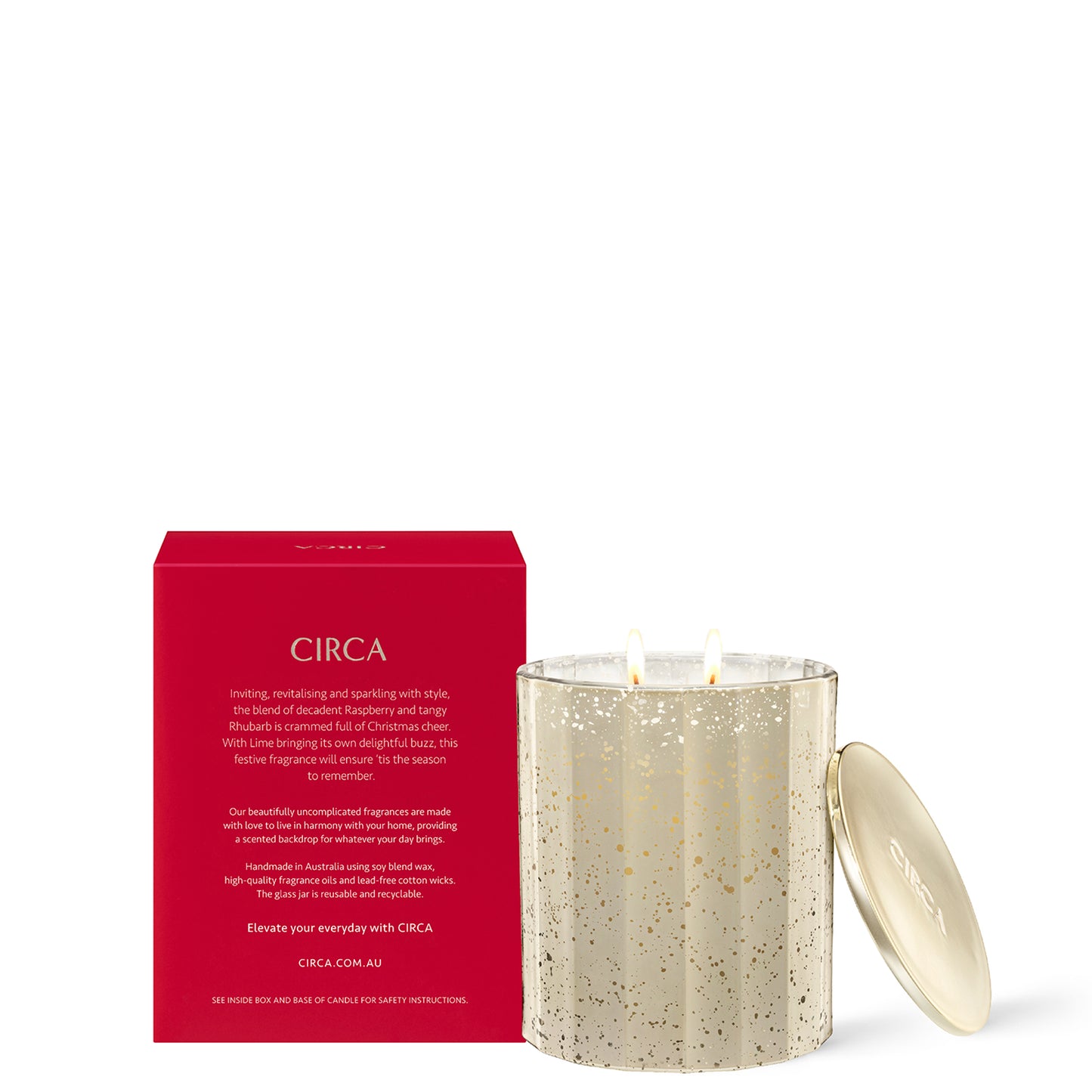 CIRCA Christmas Raspberry and Rhubarb Candle 350g