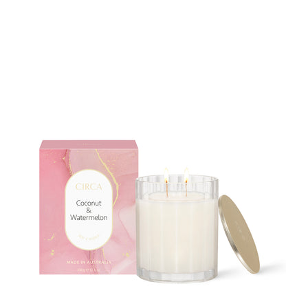 CIRCA Coconut & Watermelon Scented Soy Candle 350g