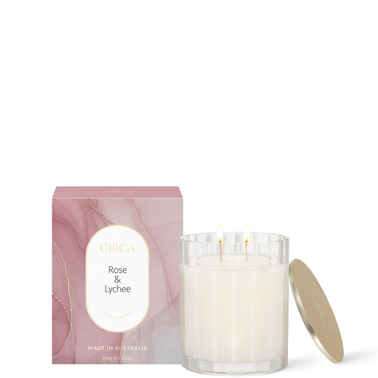 CIRCA Rose & Lychee Scented Soy Candle 350g