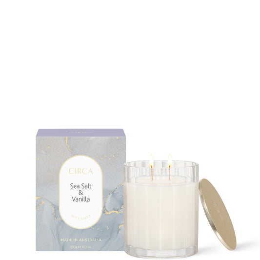 CIRCA Sea Salt & Vanilla Scented Soy Candle 350g