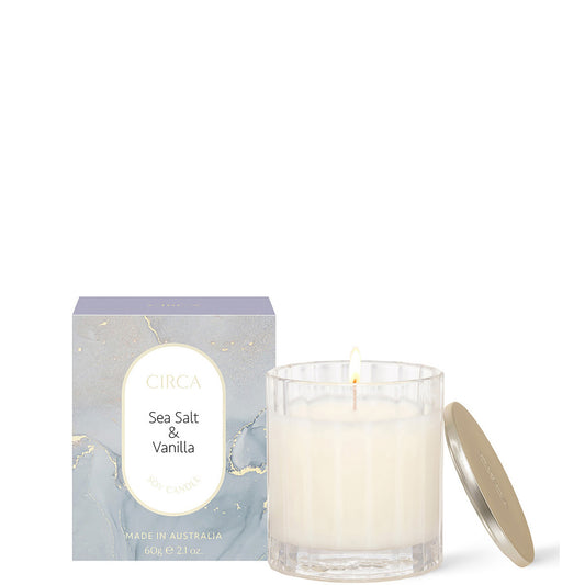 CIRCA Sea Salt & Vanilla Scented Soy Candle 60g