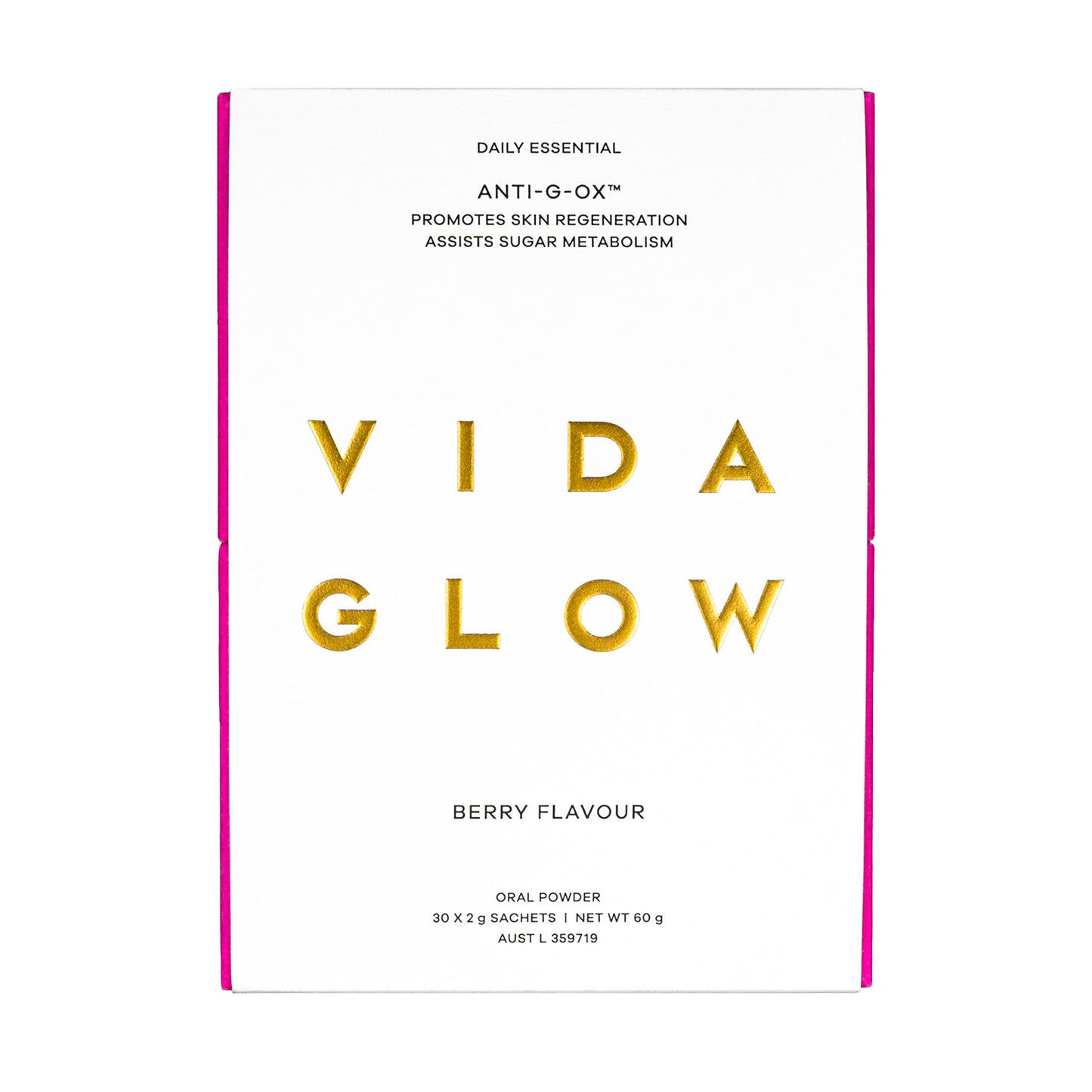 Vida Glow Anti-G-Ox Antioxidant Powder - Berry 30 x 2g