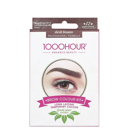 1000 Hour Eyelash & Brow Plant Extract Dye Kit - Dark Brown