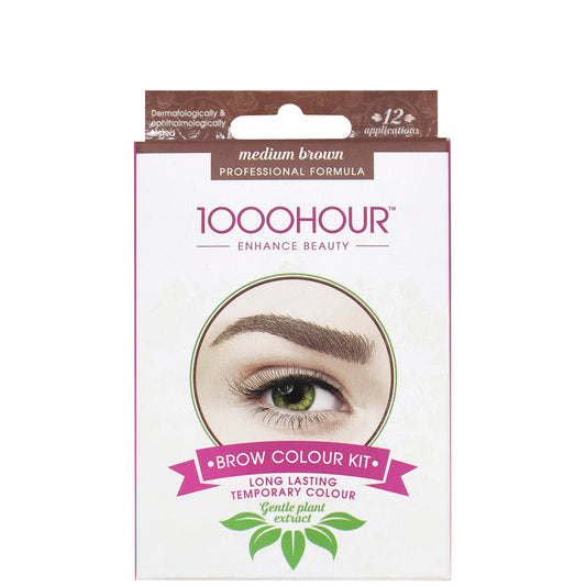 1000 Hour Eyelash & Brow Plant Extract Dye Kit - Medium Brown