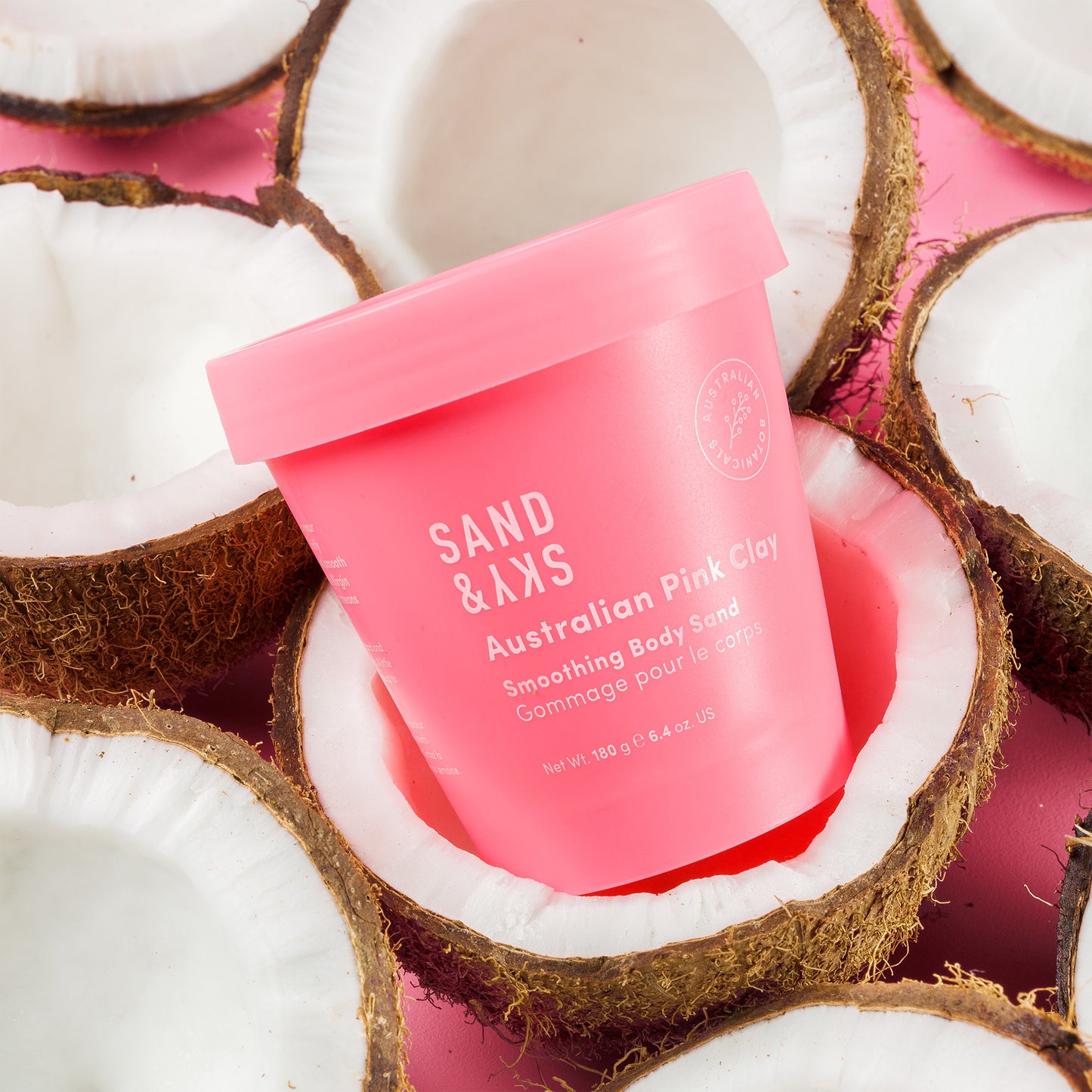 Sand & Sky Australian Pink Clay Smoothing Body Sand