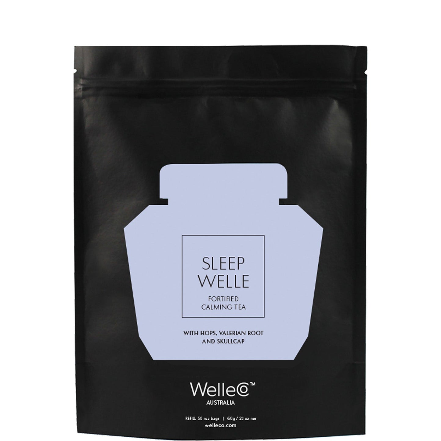 WelleCo Sleep Welle Calming Tea - 50 Bag Refill