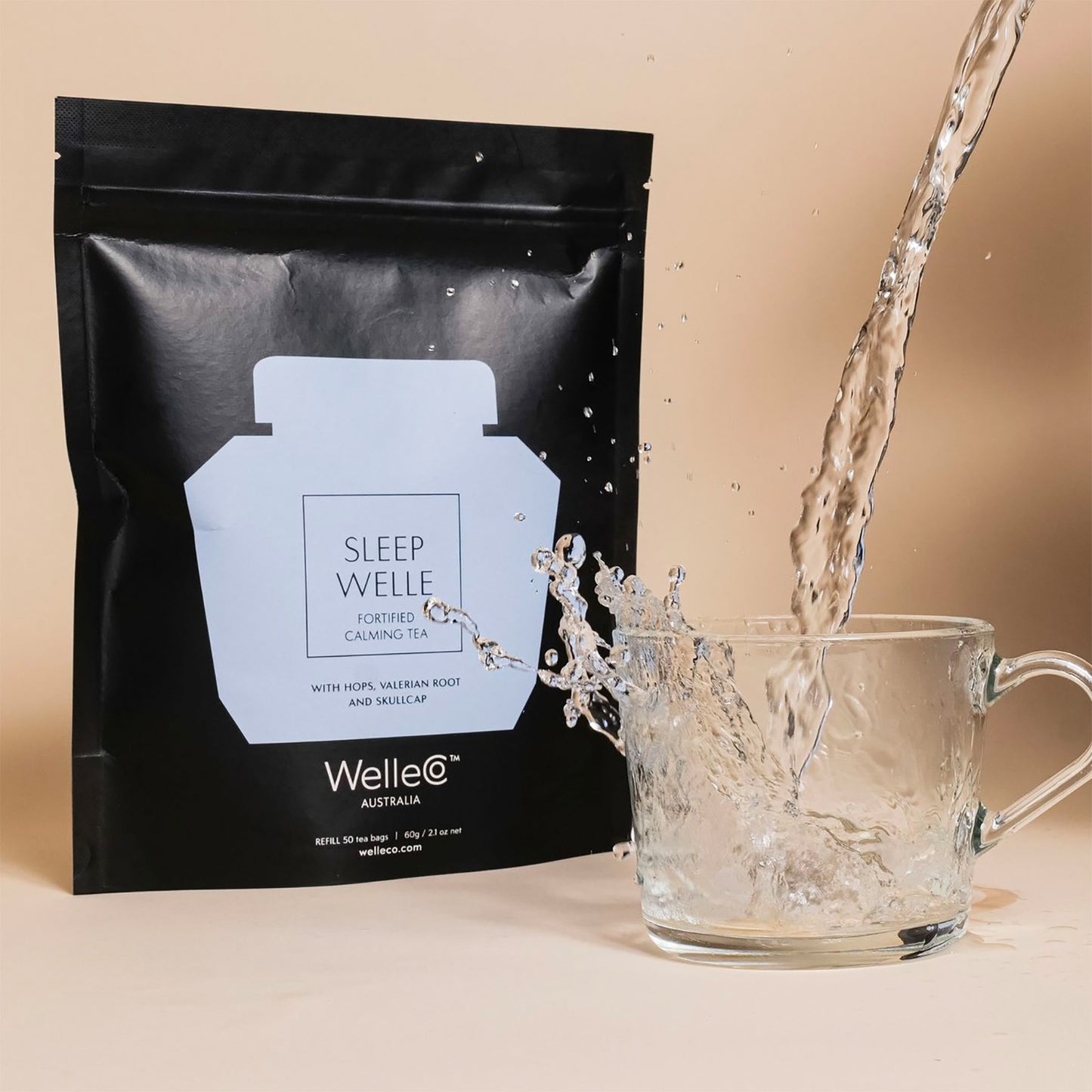 WelleCo Sleep Welle Calming Tea - 50 bag refill