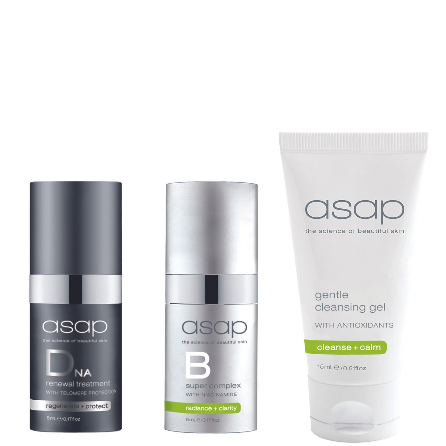 asap 3 Piece Gift - DNA, Super B and Gentle Cleansing Gel