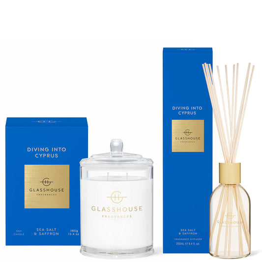 Glasshouse Diving into Cyprus Candle and Liquid Diffuser