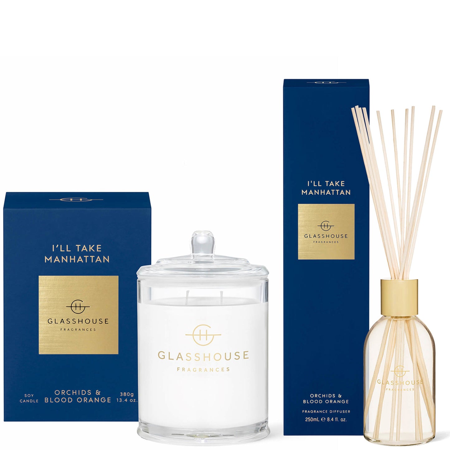 Glasshouse I'll Take Manhattan Candle and Liquid Diffuser