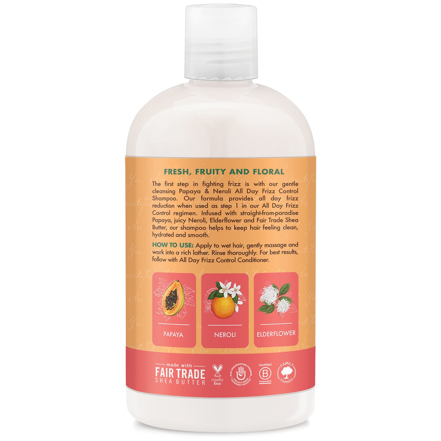 SheaMoisture Papaya & Neroli All Day Frizz Control Shampoo 384ml