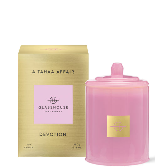 Glasshouse Fragrances A Tahaa Affair Devotion Limited Edition Soy Candle 380g