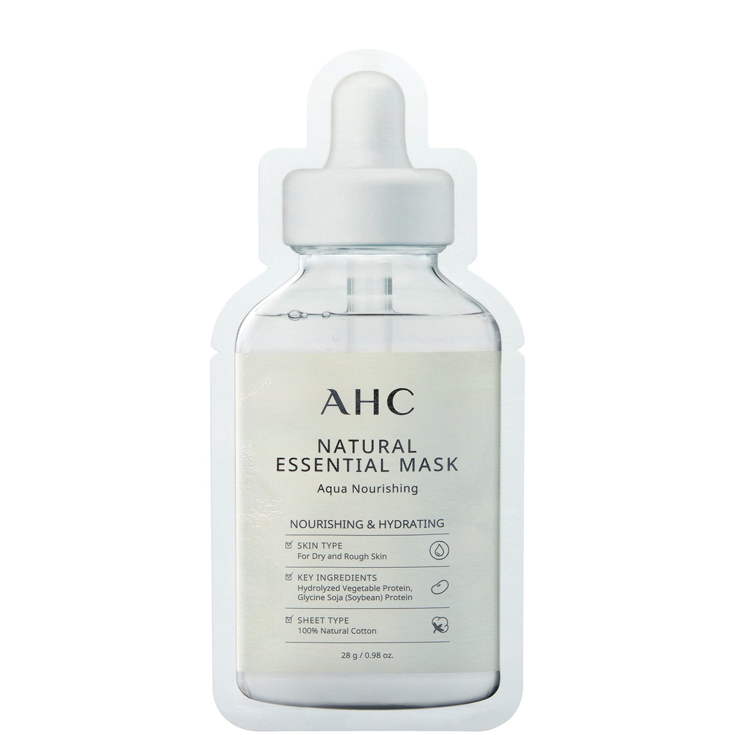 AHC Natural Essential Mask Aqua Nourishing 28g (5 Pack)