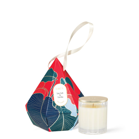 CIRCA Christmas Sea Salt and Vanilla Candle in a Hanging Box