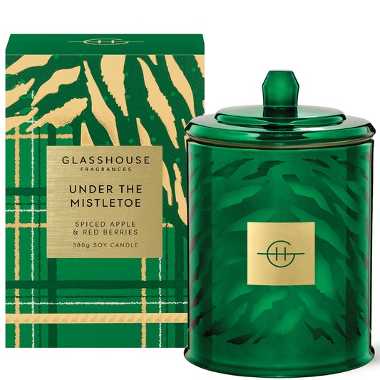 Glasshouse Fragrances Christmas - Under The Mistletoe Candle 380g