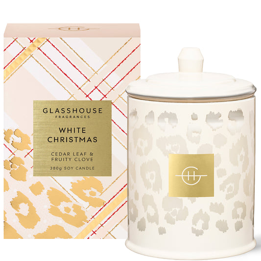 Glasshouse Fragrances Christmas - White Christmas Candle 380g