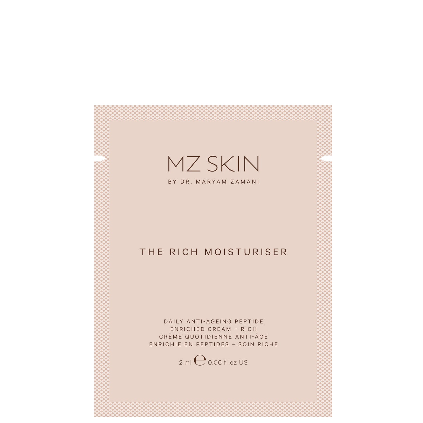 MZ Skin Rich Moisturiser Sachet 2ml