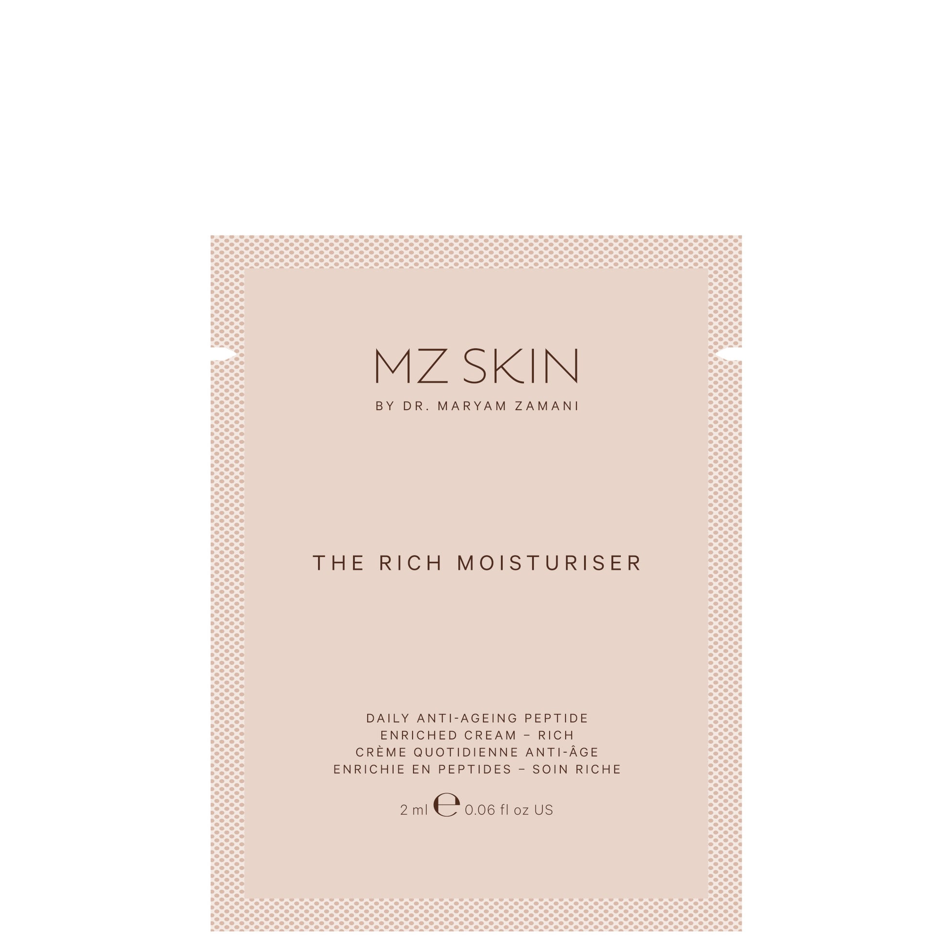 MZ Skin Rich Moisturiser Sachet 2ml