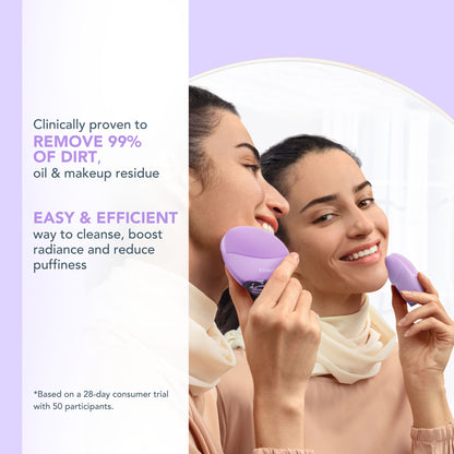 FOREO LUNA 4 mini Smart 2-Zone Facial Cleansing Device for All Skin Types - Lavender