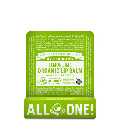 Dr. Bronner's Organic Lip Balm - Lemon and Lime