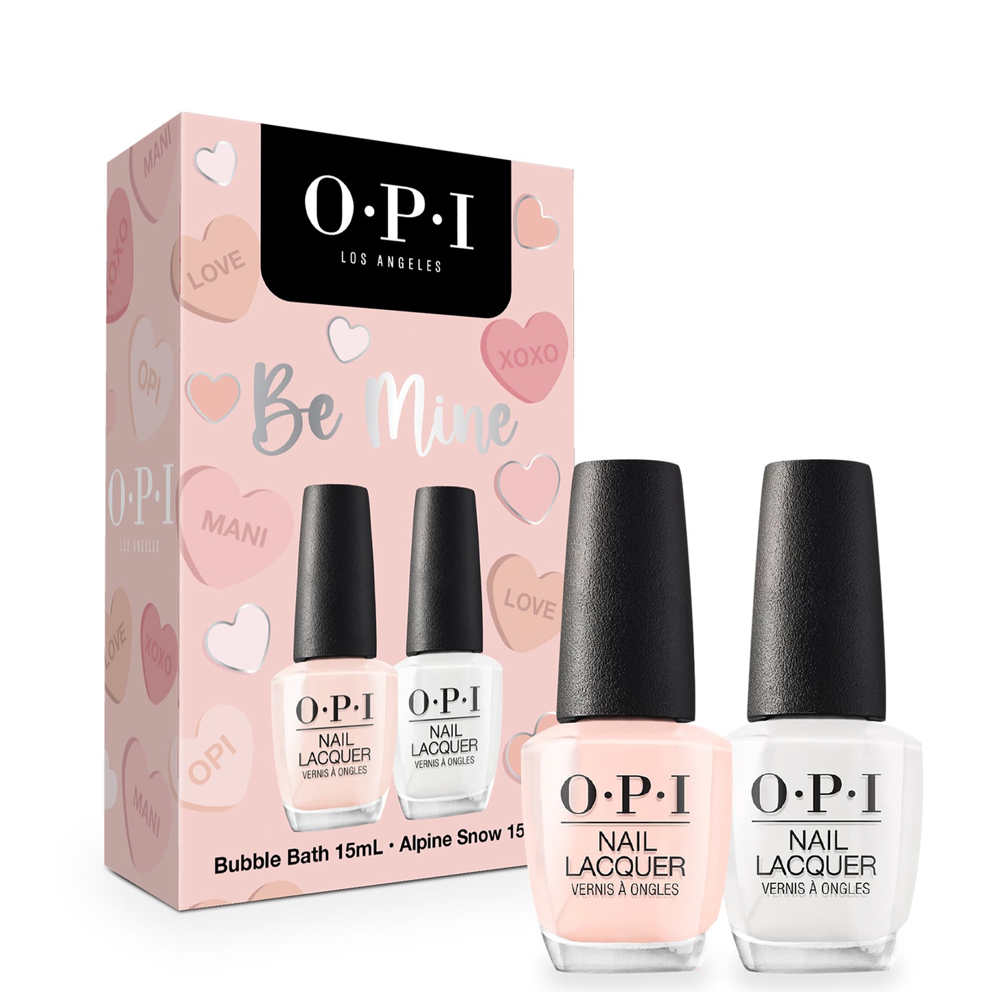 OPI Be Mine Bubble Bath and Alpine Snow Nail Lacquer Duo