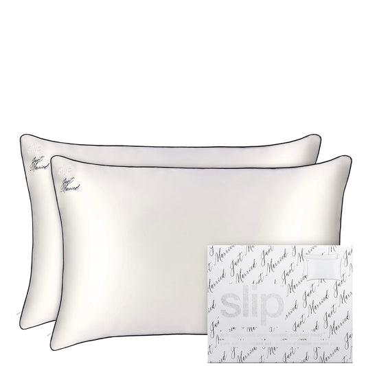 Slip Pure Silk Queen Pillowcase Duo - Just Married