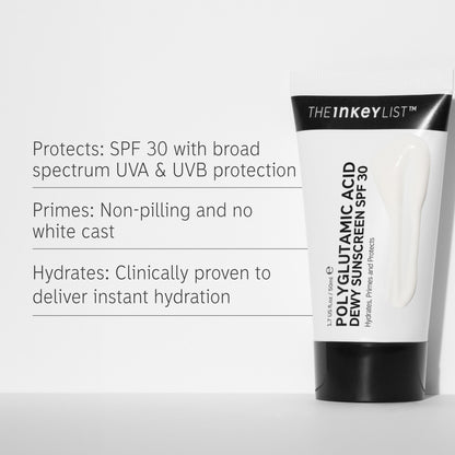 The INKEY List Polyglutamic Acid Dewy Sunscreen SPF30 50ml