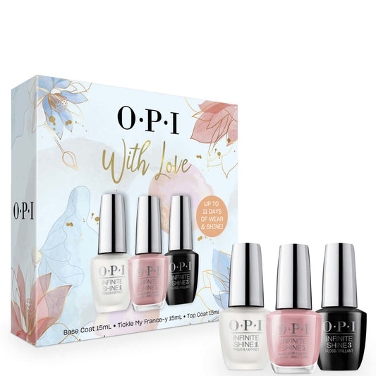 OPI Infinite Shine Trio Gift Set - Base Coat, Tickle My France-y, Top Coat